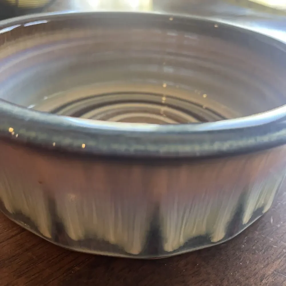 Vintage Bill Campbell Spirals Serving Bowl, 8 Inches In Diameter
